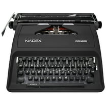 Nadex Coins Pioneer Manual Typewriter with Durable Travel Case (Black), NXTE-1630