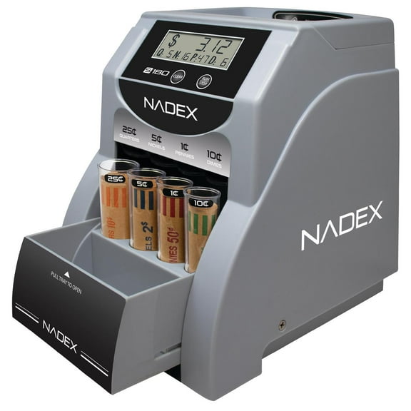 Nadex Coins S180 Digital Coin Counter, Sorter, and Wrapper, NXTE-1897