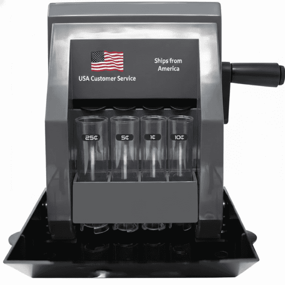 Nadex Coins Series-18 Manual Hand-Crank Coin Sorter and Wrapper Machine