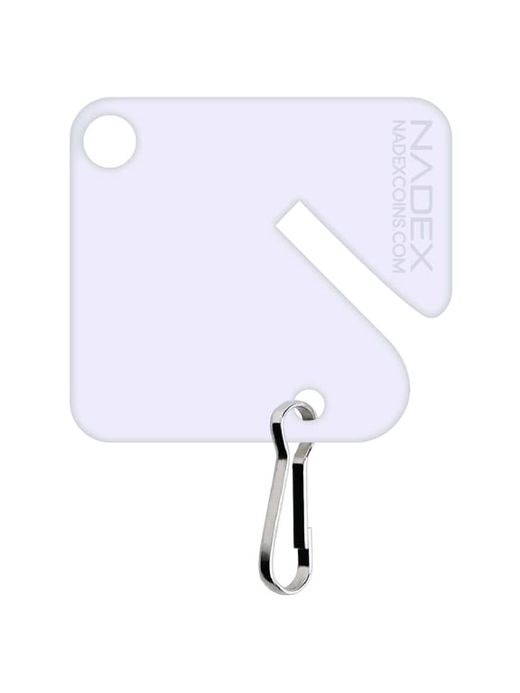 Slotted Key Tags, White, Pack Of 20 Tags