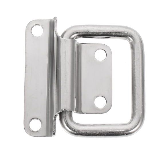 Nadi 1PC Tool Cabinet Pull Handle Sturdy Toolbox Handle Buckle Multi-purpose Ring Type Pull Handle Heavy Duty Tool Box Pull Handle Foldable Tool Box Pull Handle for Studio Office (Silver)