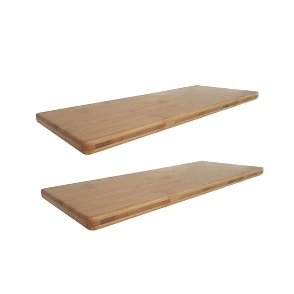 NUOLUX 2 Pcs 15CM Wide Flat Board Wall Rack Decorative Shelves Storage with Screws for Home Office (20CM, 30CM Length Options)