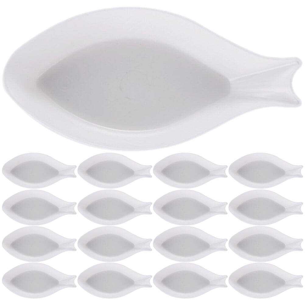 Nadi 25Pcs Fish Shape Dipping Bowls Dipping Sauce Dishes Soy Sauce Dish