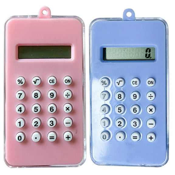 Nadi 2Pcs Cartoon Mini Calculator with Maze Pocket Calculating Tool (Random Color)