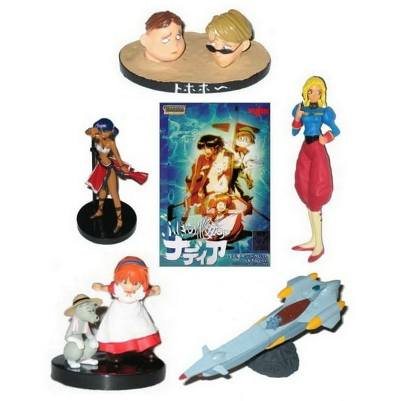 Nadia Secret of Blue Water Yujin Toho Trading Figure Set - (5 Figures)