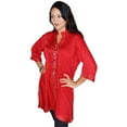 thumbnail image 1 of Nadia Tunic Caftan Handmade Red - Medium to large, 1 of 4