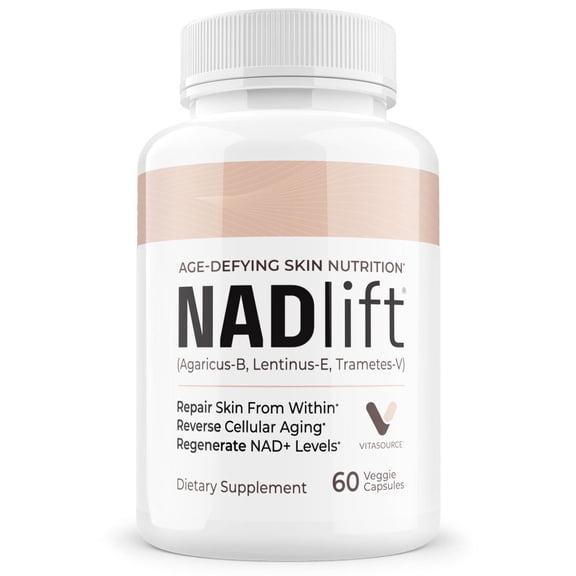 Nadlift, Age-Defying Skin Nutrition Supplement, Reverse Cellular Aging, 60 Capsules - Vitasource