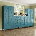 thumbnail image 1 of NadooLite 71"H Blue Metal Storage Cabinet with Adjustable Shelves, 2 Doors & 1 Drawers, Multi-Use Organizer for Garage,Dining,Bath,Laundry,Pantry, 1 of 10