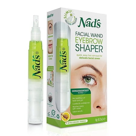 Nads Hair Removal Facial Wand Eyebrow Shaper, 0.2 Oz, 2 Pack