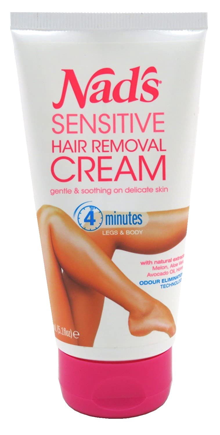 Nads Sensitive Hair Removal Cream For Legs and Body, 5.1 oz, 6 Pack