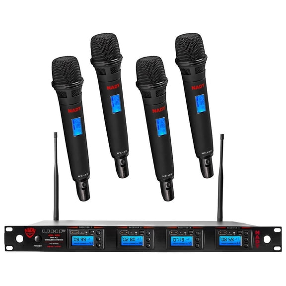 Nady Quad True Diversity 1000-Channel Pro UHF Wireless System - 4W-1KU HT