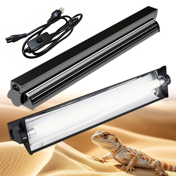 Naeqieo 10.0 UVB Light for Reptiles, 8W T5 UVB Reptile Light Fixture Combo Kit for Bearded Dragon, Gecko, Tortoise, Lizard