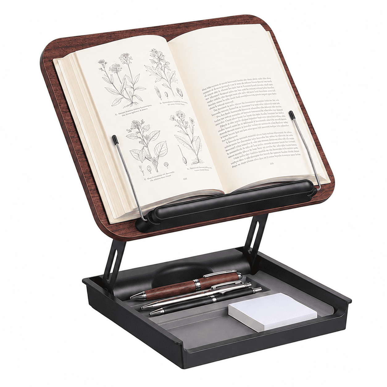 Stand Book Rack Naeqieo Book Stand with Storage, Adjustable Book Holder for Reading ...