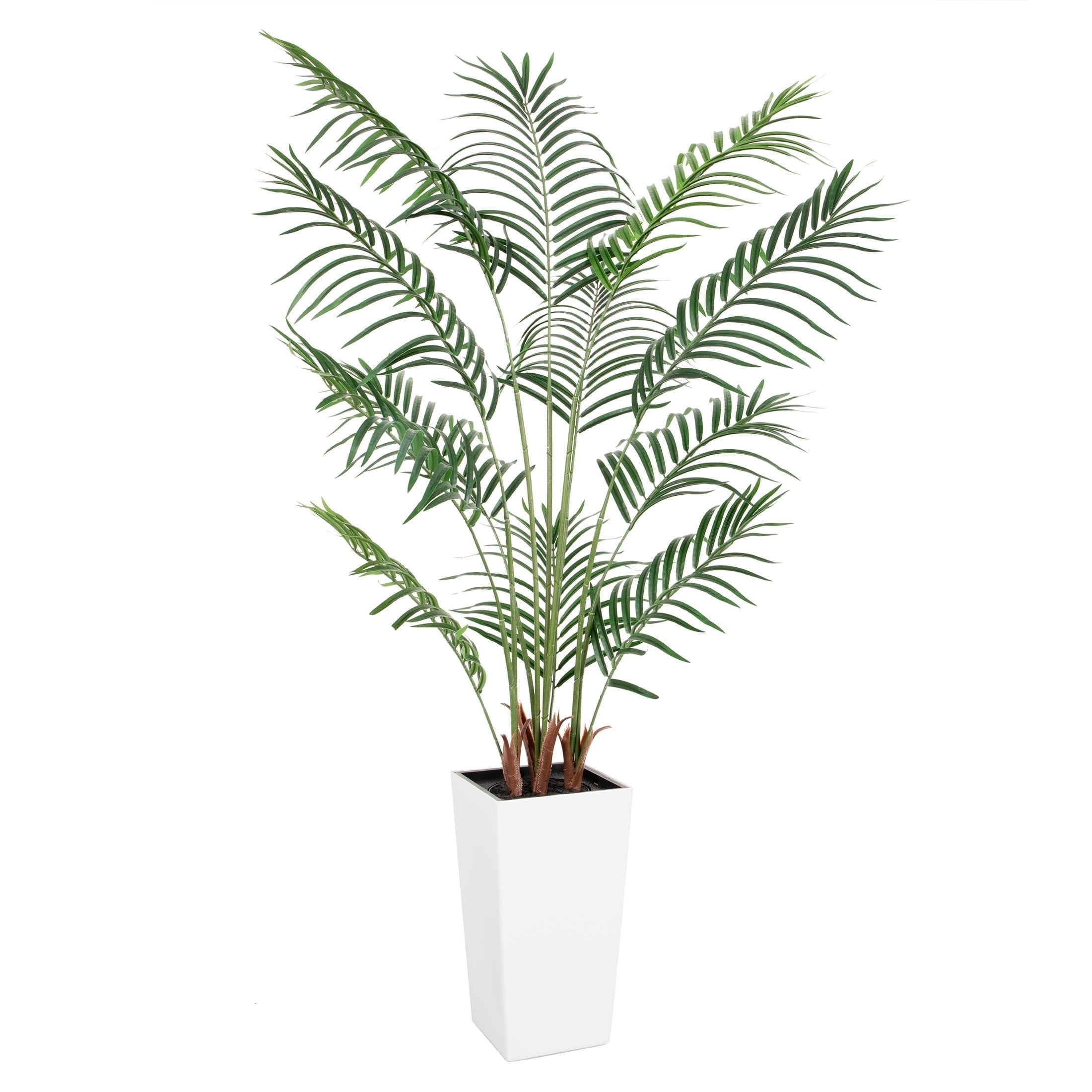5FT Green Artificial Palm Tree with White Planter