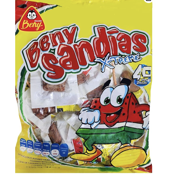 Nafta Distributors Beny Sandias X-Treme Lollipops, 40 ea