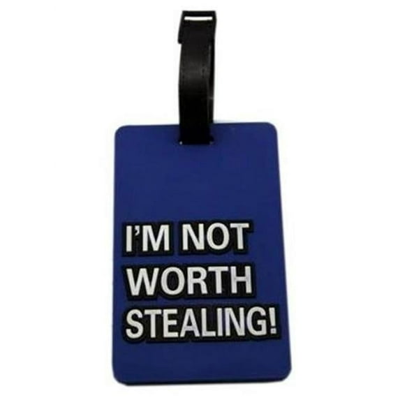 Naftali TLVPC006 Luggage Id Tag - Im Not Worth Stealing - Blue