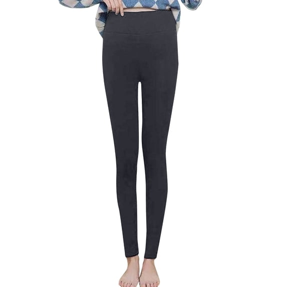 Nafuu Females Thermal Underwear Pants Winter Keep Warm Solid Color Fashion Casual Long Slim Fit Thickening Stretchy High Waist Leggings Cute Home Thermal Wear