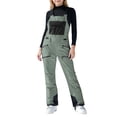 thumbnail image 1 of Nafuu Girls Romper Multicolor Crew Neck Sleeveless Insulated Bib Overalls Winter Ski Pants For Outdoor Cold Weather Activities And Play Onesies,Grey,10-11 Years, 1 of 9