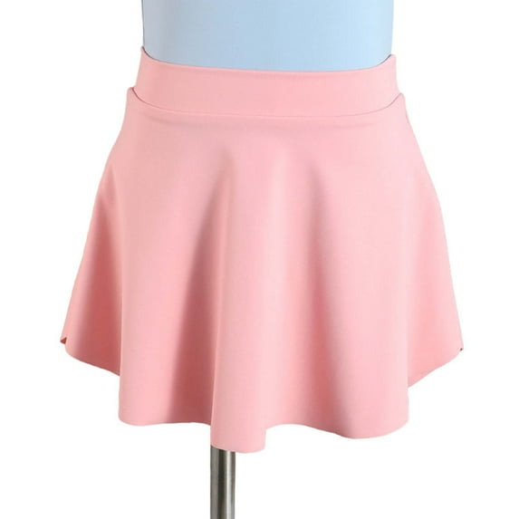 Nafuu Girls Skirts Solid Color Flared Hem Stretchy Waist Casual Summer Skirt For Kids Comfortable Playwear Elastic Waistband Flowy Skirts For Girls Trendy,Red,8-9 Years