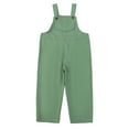 thumbnail image 1 of Nafuu Girls Romper Solid Color Crew Neck Overalls Sleeveless Adjustable Jumpsuits Kids Casual Loose Rompers Cute Long Pants Girl Jumpsuit,Green,5-6 Years, 1 of 5