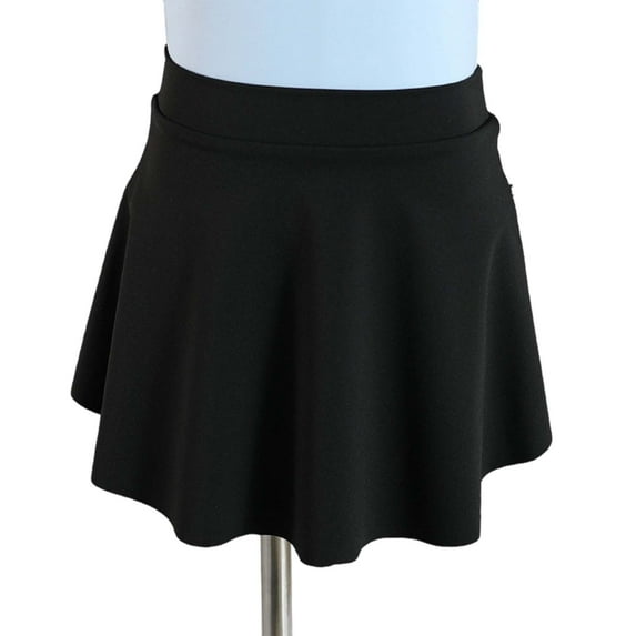 Nafuu Kid Girls Skirts Solid Color Flared Hem Stretchy Waist Casual Summer Skirt For Kids Comfortable Playwear Elastic Waistband Flowy Mini Skirts For Girls,Black,10-11 Years