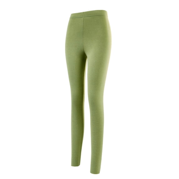Nafuu Ladies Thermal Underwear Pants Solid Color Seamless Base Lower Body Brushed Winter Inner Versatile Home Long Johns
