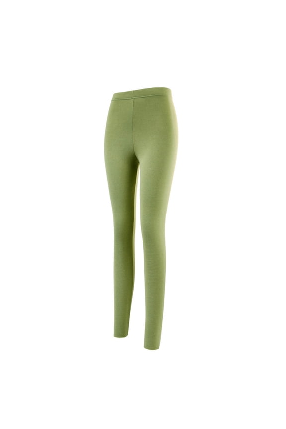 Ladies Thermal Underwear Pants Solid Color Seamless Base Lower Body Brushed Winter Inner Versatile Home Long Johns