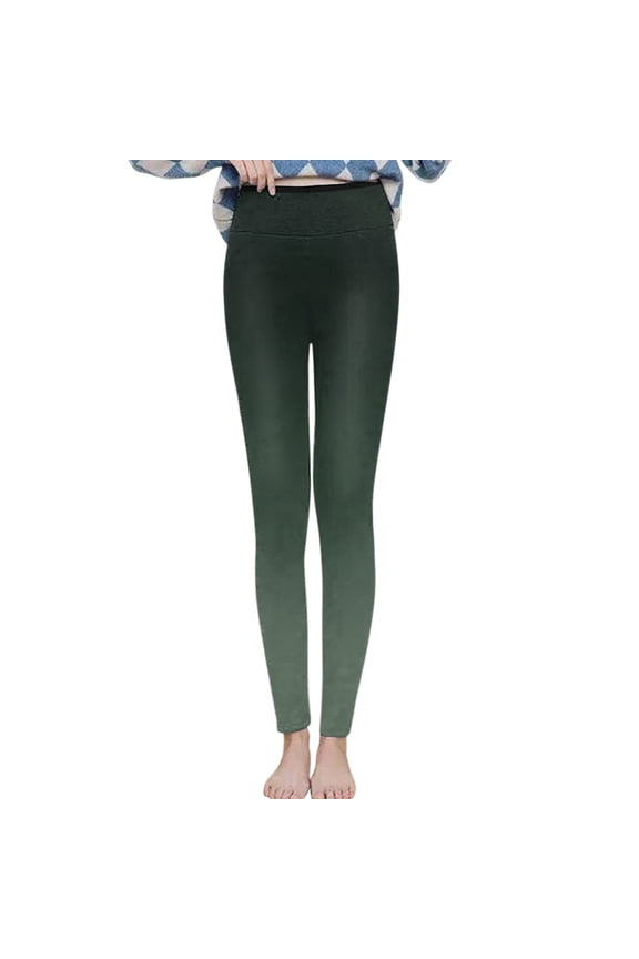 Women Thermal Underwear Pants Comfortable For Casual Elastic High Waist Retro Pattern Printed Capris Full Length Winter Leggings Lovely Vacation Base Layer