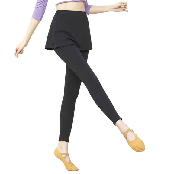 Nafuu Women Yoga Pants Solid Color High Waist Aerobics Body Exercise Classical Ballet Dance Tight Cozy Vacation Yoga Leggings