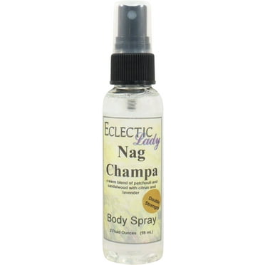 Nag Champa Body Spray, Eclectic Lady, Hydrating Mist, Unisex (Double Strength), 2 oz