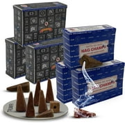 Nag Champa Super Hit Backflow Incense Cones For Waterfall Aromatic Smoke Fountain Haze Falls And Mat Bundle - Pack of 3+3