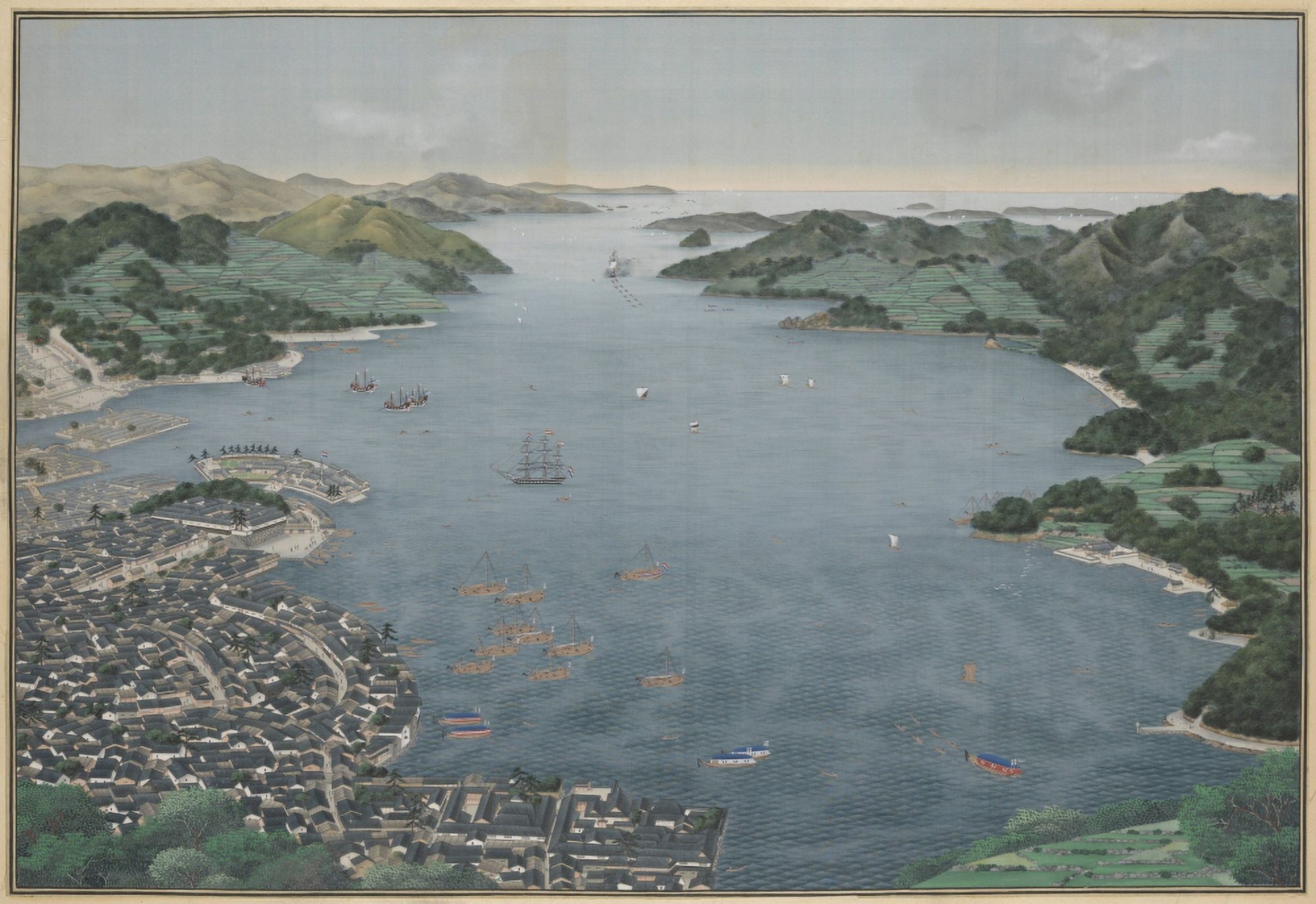 Nagasaki Harbor Canvas Art - (24 x 18)