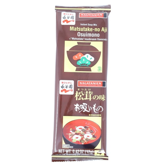 Nagatanien Naturally Instant Soup Mix Matsutake Osuimono Mushroom Flavored 12g/(4 servings)