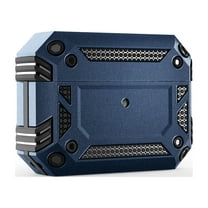 Nagebee Case for AirPods Pro, AirPods 1 2 3 1st / 2nd / 3rd Generation, Protective Heavy Duty Armor Hard PC and Soft TPU Defender Earbuds Case Cover Skin with Carabiner Keychain Clip (Blue)