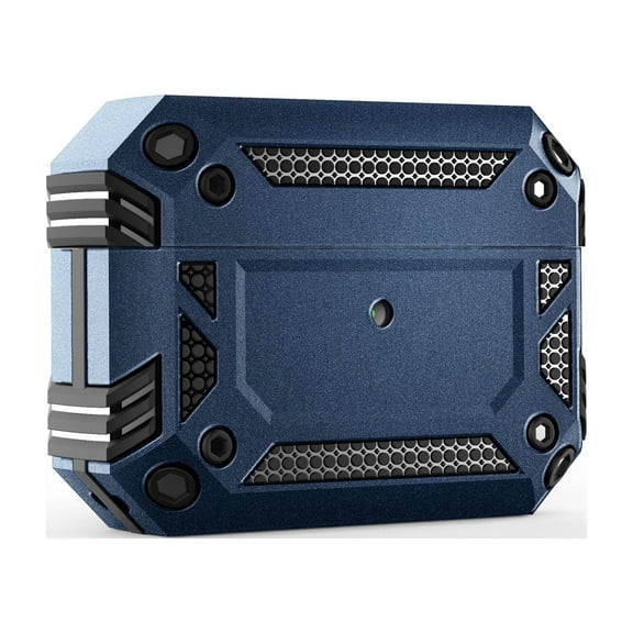 Nagebee Case for AirPods Pro, AirPods 1 2 3 1st / 2nd / 3rd Generation, Protective Heavy Duty Armor Hard PC and Soft TPU Defender Earbuds Case Cover Skin with Carabiner Keychain Clip (Blue)