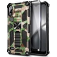 thumbnail image 1 of Nagebee Case for LG K22, LG K22 Plus, LG K32 with Tempered Glass Screen Protector (Full Coverage), Full-Body Protective Shockproof [Military-Grade], Built in Kickstand, Heavy-Duty Case (Camo), 1 of 5