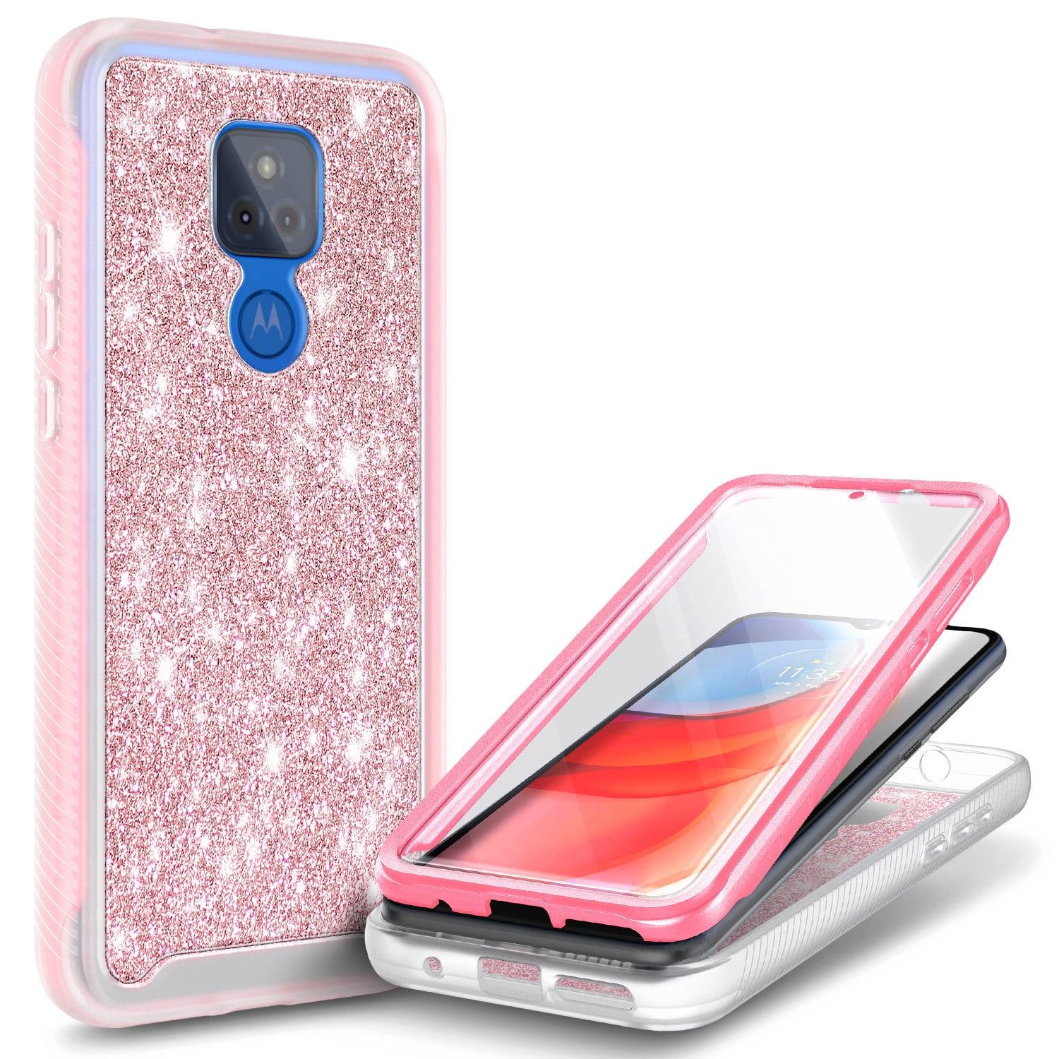 Nagebee Case for Motorola Moto G Play 2021 with Built-in Screen