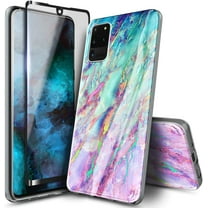 Nagebee Case for Samsung Galaxy S20 Ultra with HD Film Screen Protector (Full Coverage), Ultra Slim Thin Glossy Stylish, Gold Glitter Marble Design Phone Cover - Nova