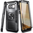 thumbnail image 1 of Nagebee Case for Samsung Galaxy S8 with Screen Protector (Soft Full Coverage), Full-Body Protective [Military-Grade], Magnetic Car Mount Ring Holder, Heavy-Duty Durable Case (Black), 1 of 7