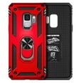 thumbnail image 1 of Nagebee Case for Samsung Galaxy S9 with Screen Protector (Soft Full Cover Caseage), Military Armor [Magnetic Ring Holder & Kickstand] Shockproof Protective Cover Case (Red), 1 of 5