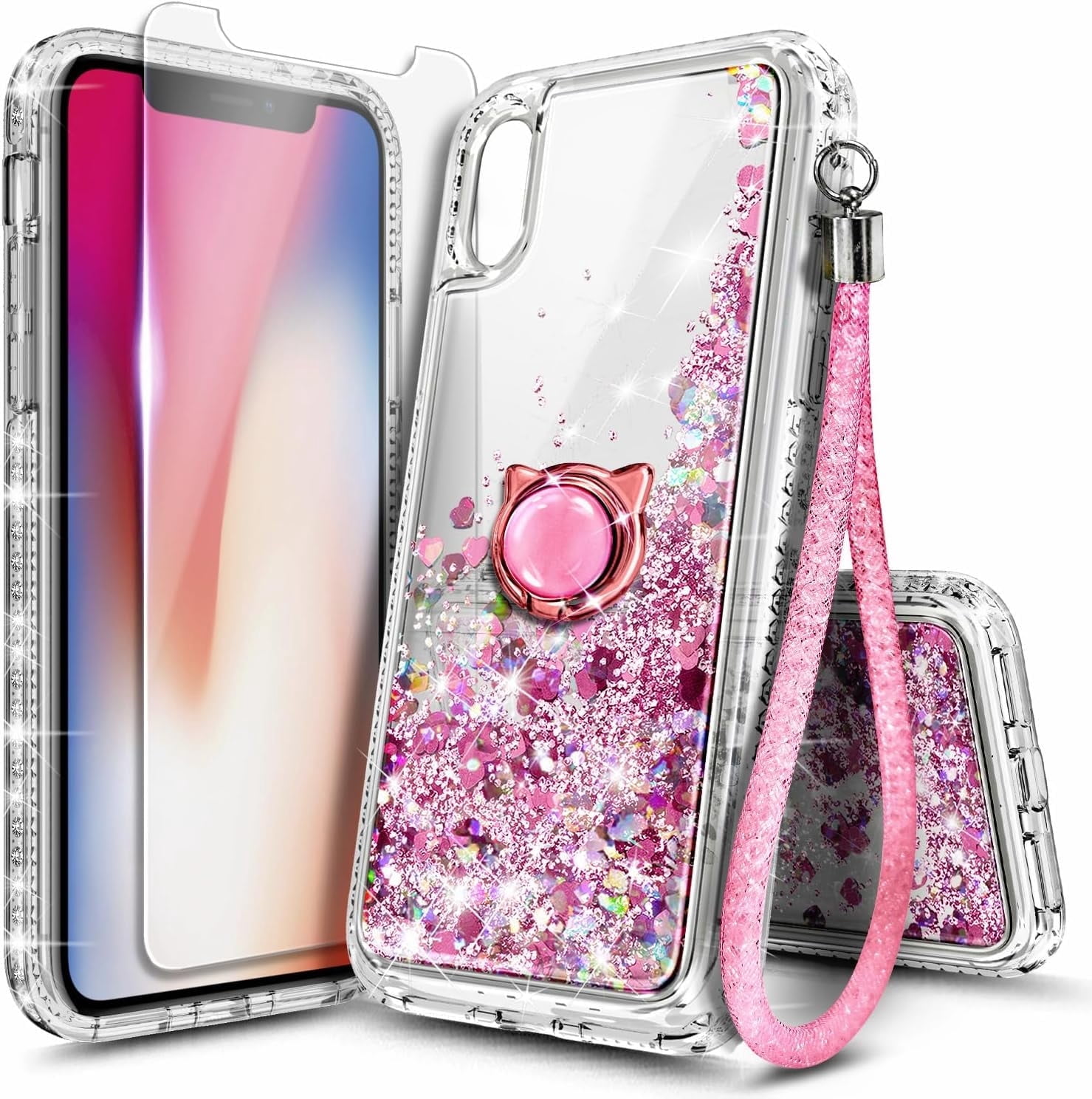 NGB SUPREMACY For iPhone X/XS Phone Case Screen Protector Ring Holder ...