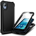 thumbnail image 1 of Nagebee Compatible with Cricket Debut S2 / AT&T Calypso 4 Case with [Built-in Screen Protector], Full-Body Protective Shockproof Rugged Bumper Cover, Impact Resist Durable Phone Case (Black), 1 of 6