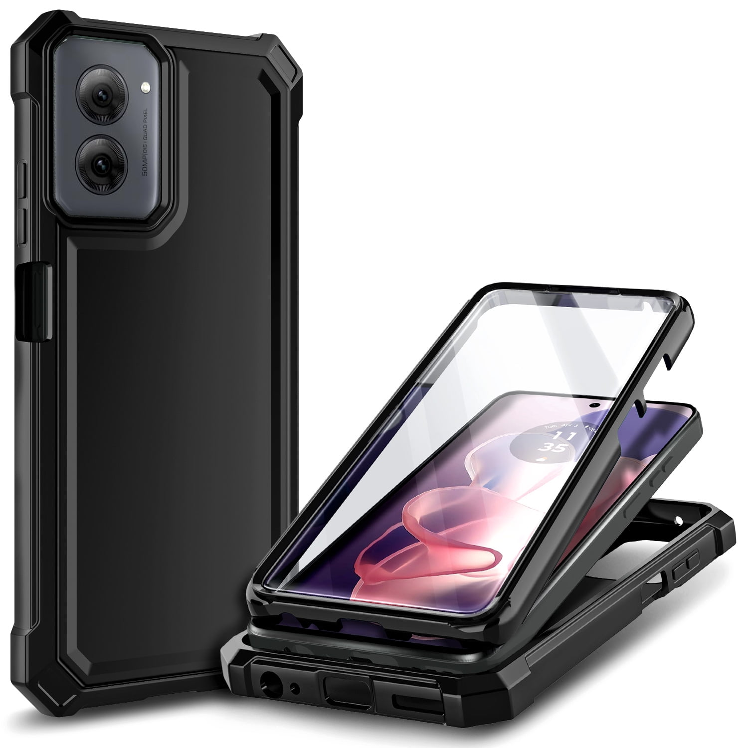 Nagebee For Motorola Moto G 5G 2024 Phone Case Screen Protector Full