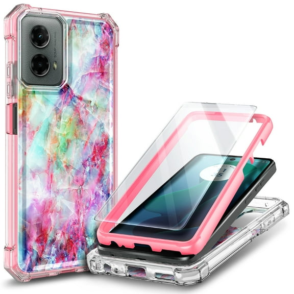 NGB SUPREMACY For moto g 5G 2024 Phone Case Tempered Glass Screen Protector Full-Body Protective Shockproof Bumper Motorola g 5G 2024 Case Cover