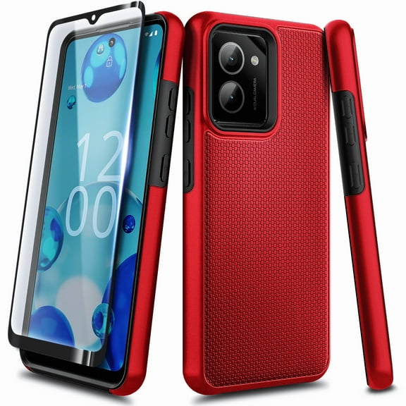 Nagebee For Nokia HMD Vibe (N159V TA-1590) Phone Case Tempered Glass Screen Protector Hybrid Dual-Layer Full-Body Protective Shockproof Rugged Dependable Phone Cover