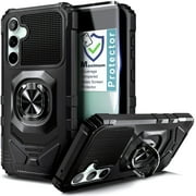 Nagebee Military Armor Series Cell Phone Case with Screen Protector for Samsung Galaxy S23 FE, Black