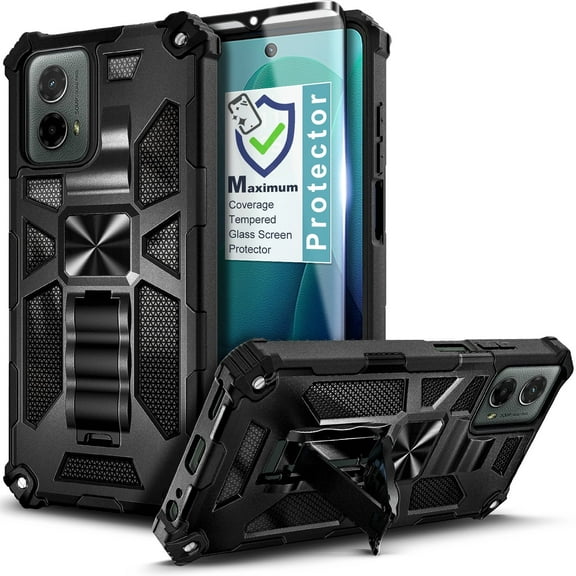 Nagebee For Motorola Moto G 5G 2024 Phone Case Built-In Kickstand Screen Protector Heavy-Duty Protective Shockproof Moto G 5G 2024 Phone Cover (NOT STYLUS or POWER or PLAY)