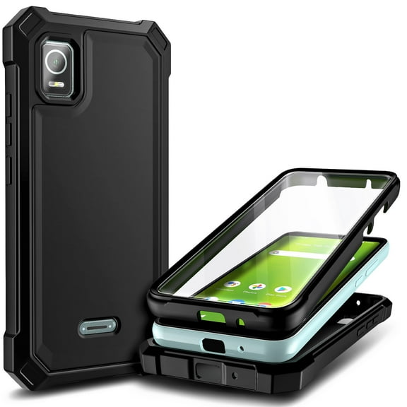 Nagebee Full-Body Bumper Case for Cricket Debut Smart (2022) - Shockproof, Black