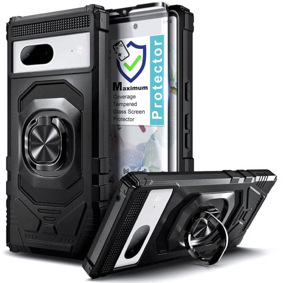 Nagebee Military Armor Case for Google Pixel 7, Tempered Glass ...