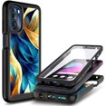 thumbnail image 1 of Nagebee Phone Case Compatible for Motorola Moto G 5G (2022) with [Built-in Screen Protector], Full-Body Protective Shockproof Rugged Bumper Cover, Impact Resist Durable Case (Yellow/Blue), 1 of 5